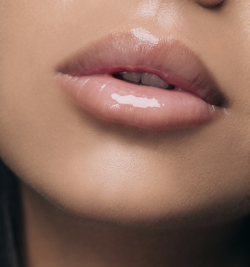 Lips Beauty Close-up Natural Beauty Portrait Beautiful Young woman.